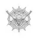 candlestick holder tattoo design idea