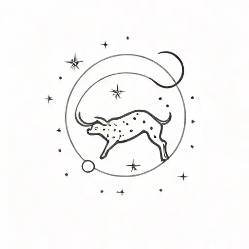 cancer taurus constellation map stars tattoo design idea