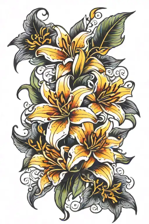ginger Lillies tattoo design idea