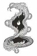 Fire Ring tattoo design idea