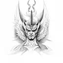 Lucifer tattoo design idea