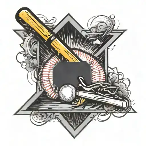 baseball diamond tattoo design idea