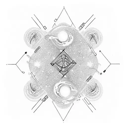 DNA galaxy tattoo design idea