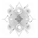 DNA galaxy tattoo design idea