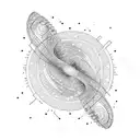 DNA galaxy tattoo design idea