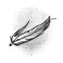 bird with feather tattoo design idea