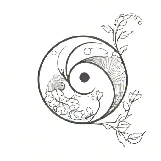 Craft a tattoo design based on the Yin and Yang symbol from Zen philosophy, illustrating the harmony of opposites.  tattoo design idea