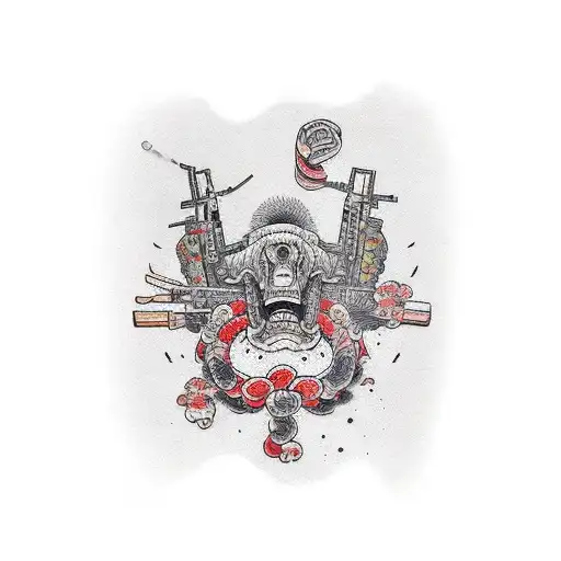 Guns Guts and Glory Gamers tattoo design idea