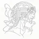 suffering from depression. I feel like a prisoner in my mind. a little psychedelic. tattoo design idea