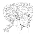 suffering from depression. I feel like a prisoner in my mind. a little psychedelic. tattoo design idea