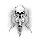 life and death tattoo design idea