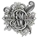  cam name written tattoo design half forearm tattoo tattoo design idea