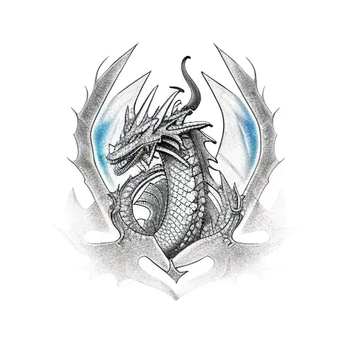 dragón celta  tattoo design idea