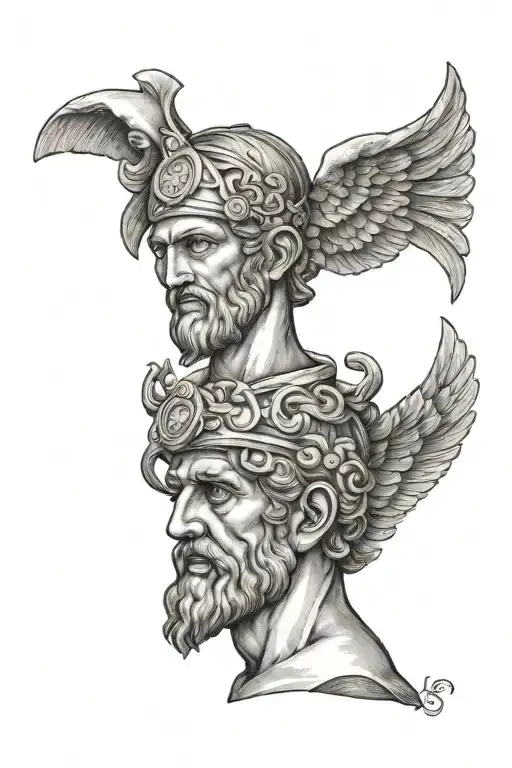 ancient greece tattoo flash sheet tattoo design idea