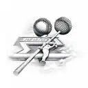 Memorial cross with baseball and basketball. Include JD24 and 6/20/08-7/31/23 tattoo design idea