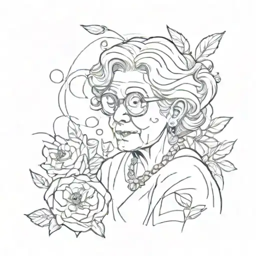 grandma memory August slipped away tattoo design idea