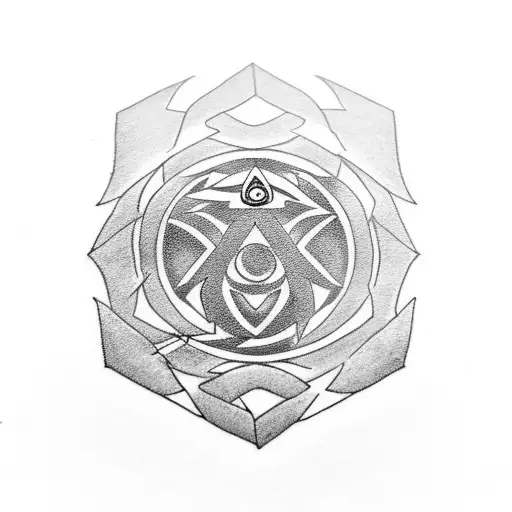 Tribal design of Hidden Leaf village symbol in Naruto tattoo design idea