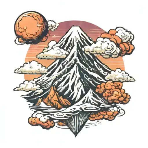 mount damavand tattoo design idea