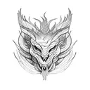 forest monster tattoo design idea