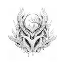 forest monster tattoo design idea