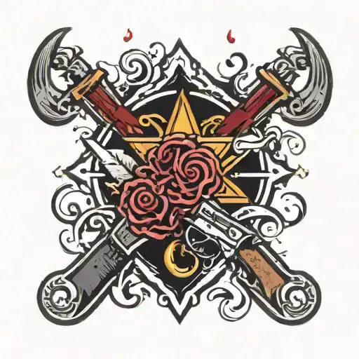 mafia symbol blood tattoo design idea