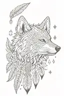 Nordic wolf paw tattoo design idea