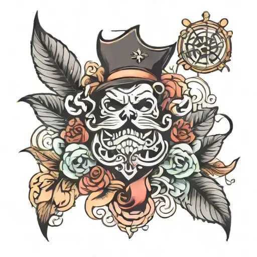 sailor jerry style tattoo design idea