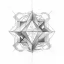 Simple triangle tattoo that represents a family of 3 tattoo design idea