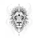 Lion rasta future black tattoo design idea