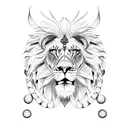 Lion rasta future black tattoo design idea