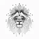 Lion rasta future black tattoo design idea