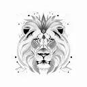 Lion rasta future black tattoo design idea