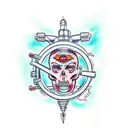 pin up sci fi tattoo design idea