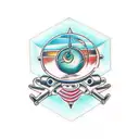 pin up sci fi tattoo design idea