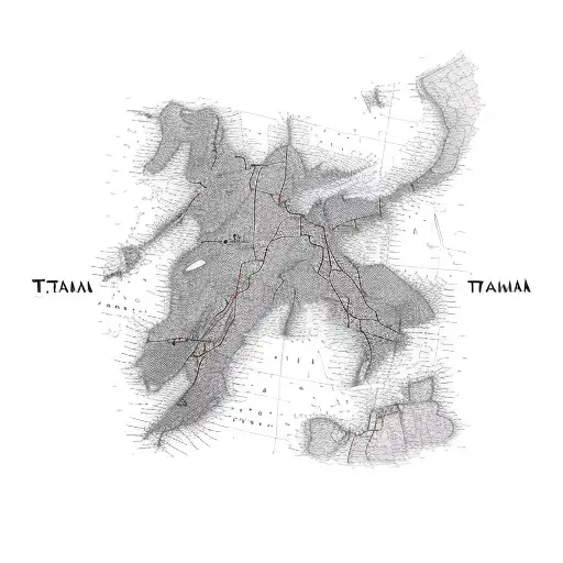 map of tasmania tattoo design idea