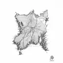 map of tasmania tattoo design idea