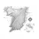 map of tasmania tattoo design idea