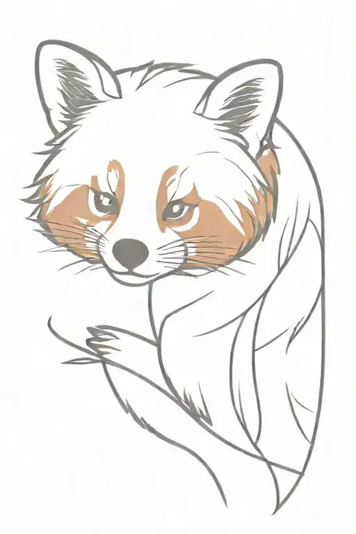 red panda tattoo design idea