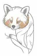 red panda tattoo design idea