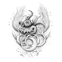 worm tattoo design idea