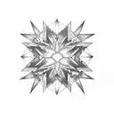 worm Star rectangle tattoo design idea