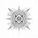 worm Star rectangle tattoo design idea