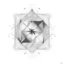 worm and Star in triangle tattoo design idea