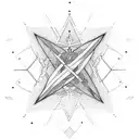 worm and Star in triangle tattoo design idea