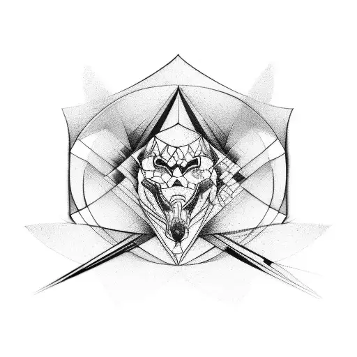 A tattoo design inspired by the adrenaline of sports, featuring abstract geometric shapes and patterns tattoo design idea