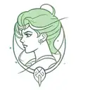 THE symbol for sailor scout jupiter  surrounded by thin lightning bolts tattoo design idea