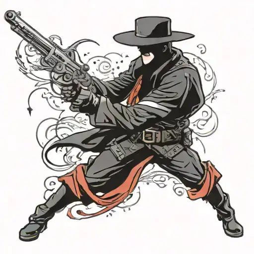 zorro sicario soldier tattoo design idea