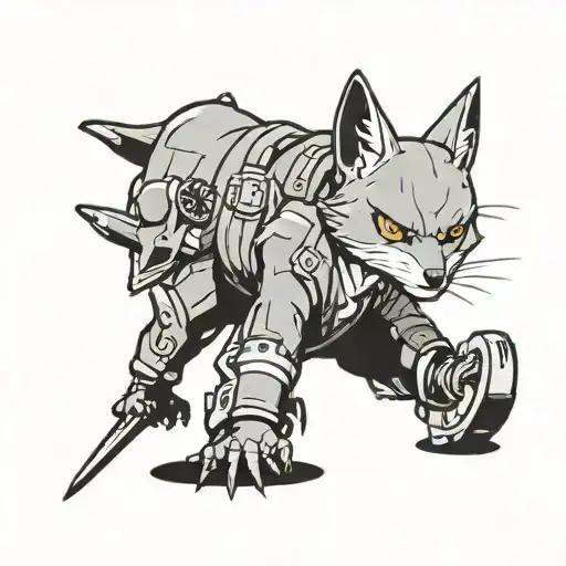 hitman fox tattoo design idea