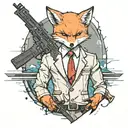hitman fox tattoo design idea