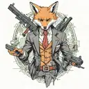 hitman fox tattoo design idea